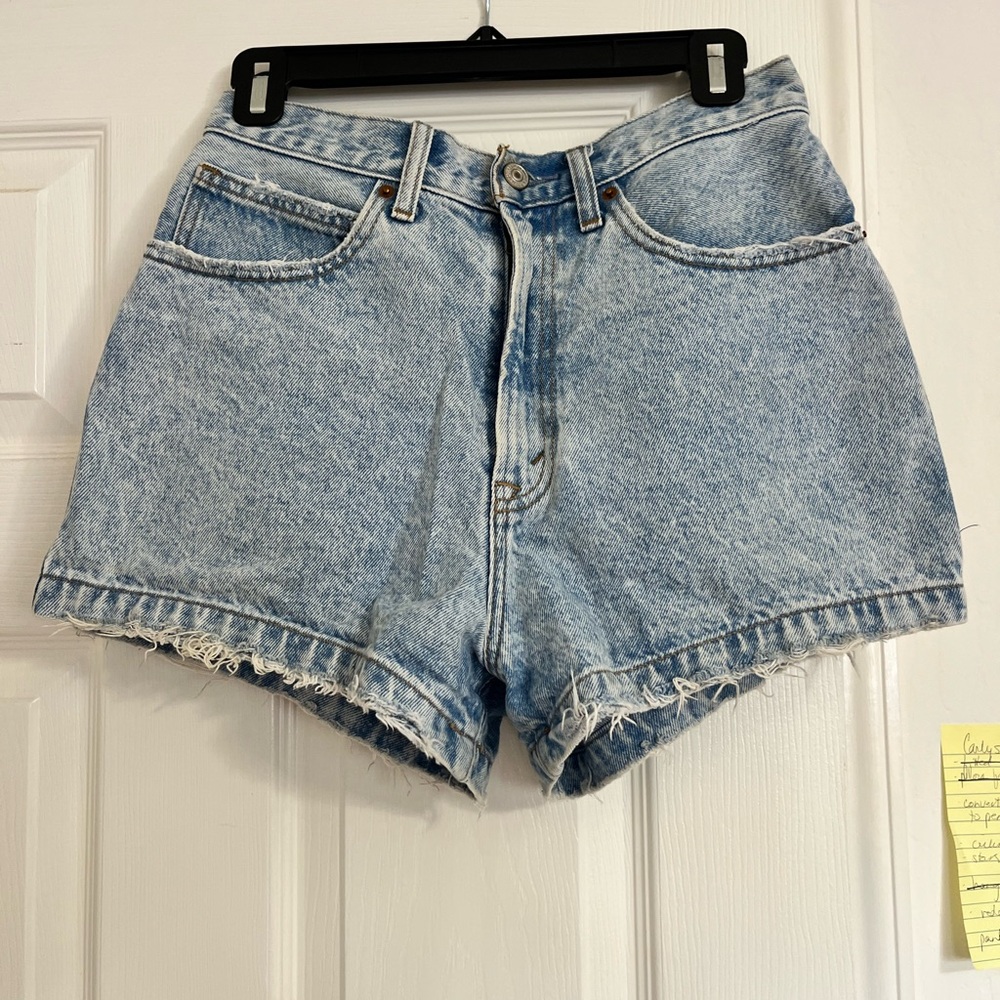 Abercrombie & Fitch Light Wash Denim High-Rise Shorts